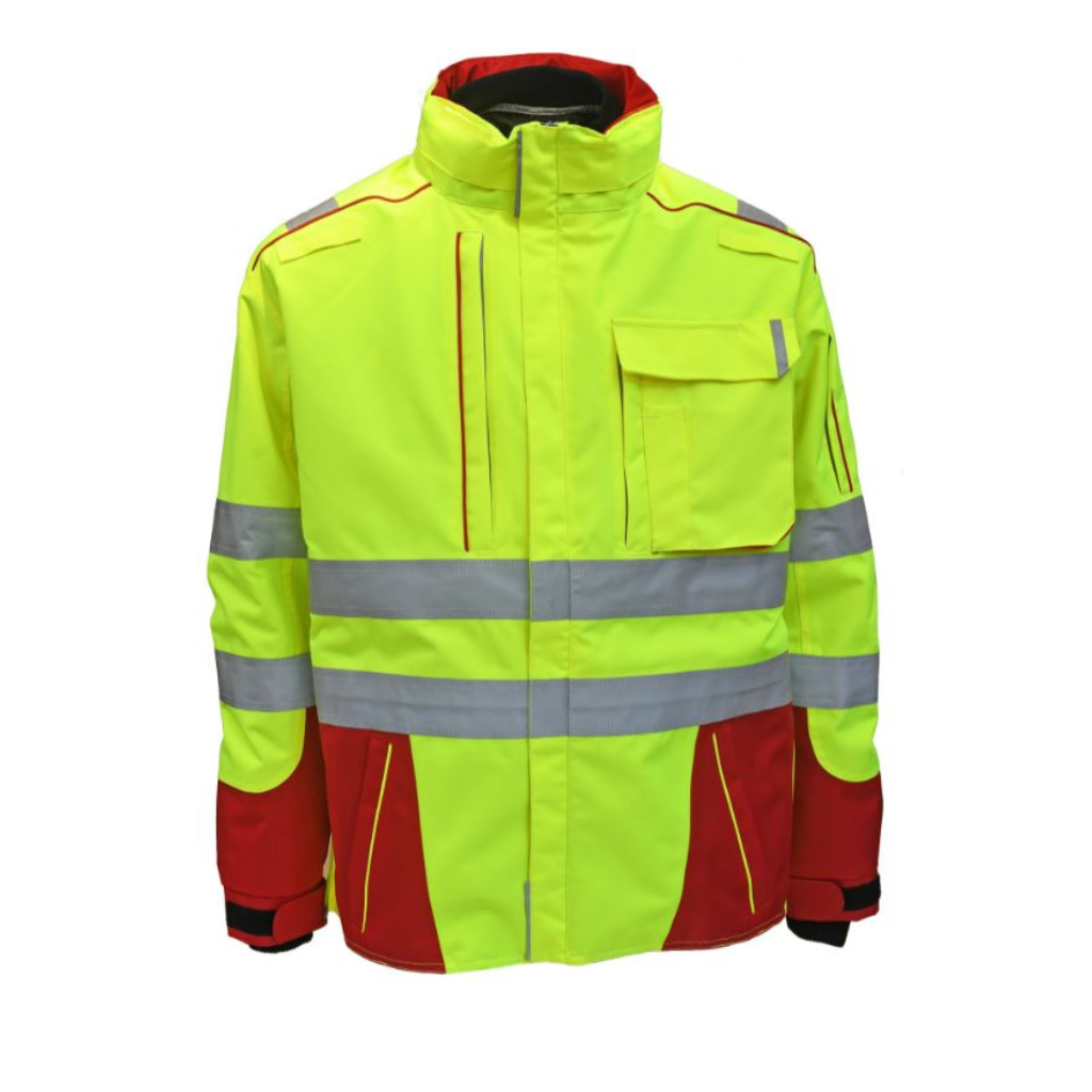 Midi Parka Dynamic Rood - Geel